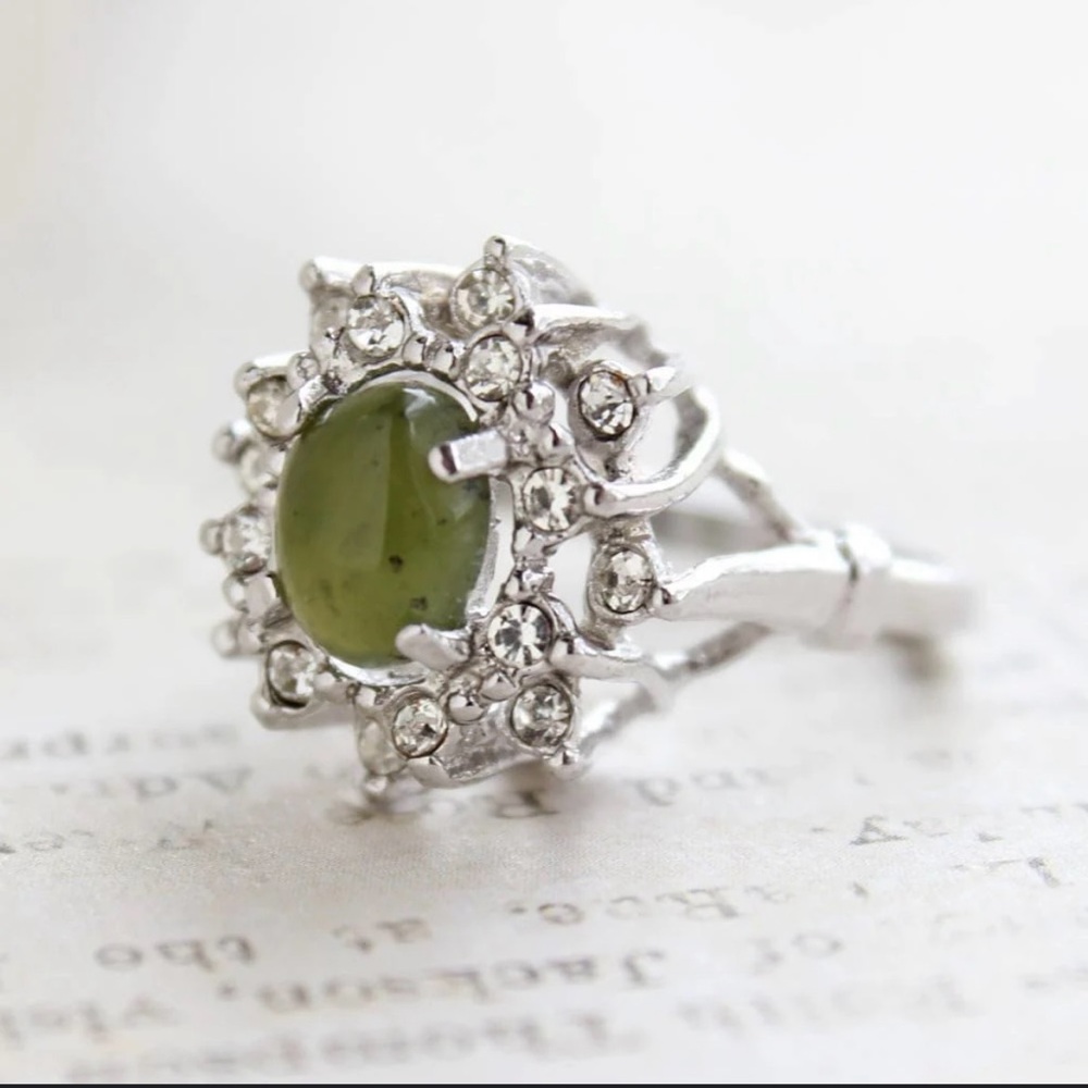 💍Vintage Genuine Jade Ring. Size 6